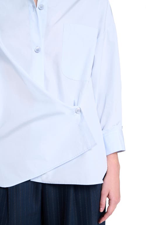 Twp New Earl Asymmetric Button-up Shirt In Blue