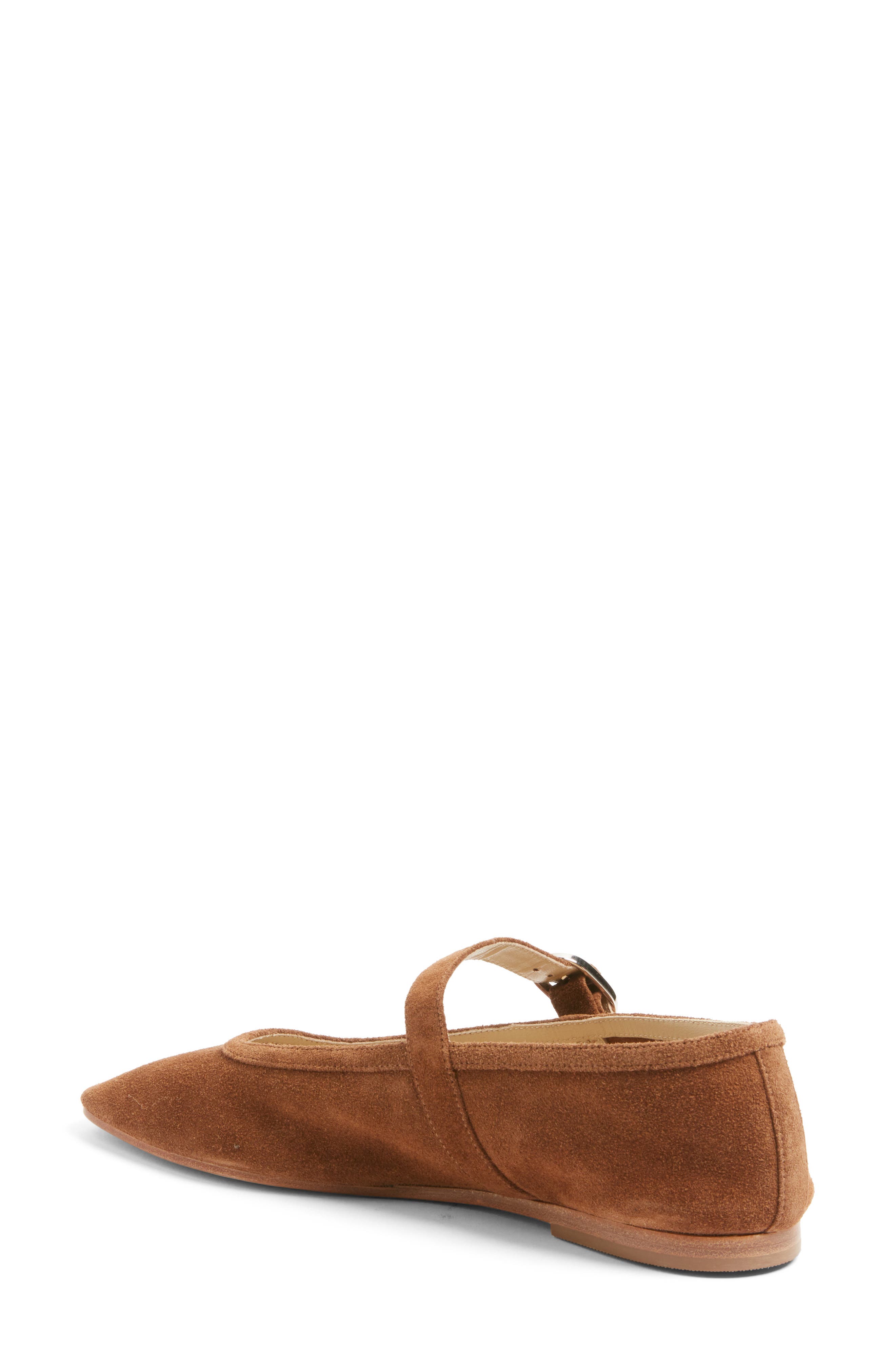 Le Monde Beryl Suede Mary Jane Flat, Alternate, color, Dark Cinnamon