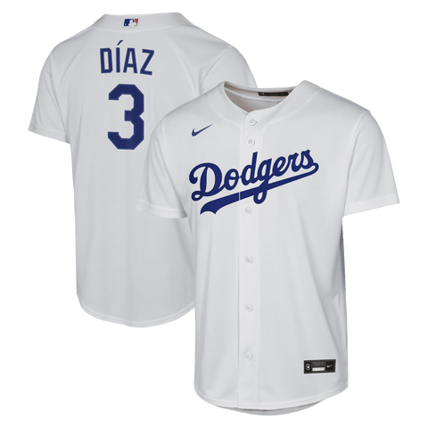 Youth Nike Edwin Díaz White Los Angeles Dodgers Home Baseline Jersey