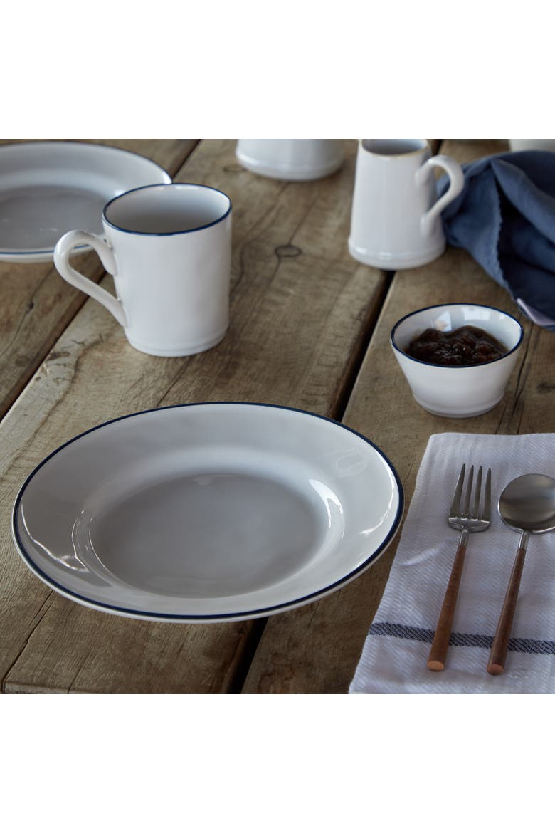 Beja Set/6 salad plates, Main, color, White & blue