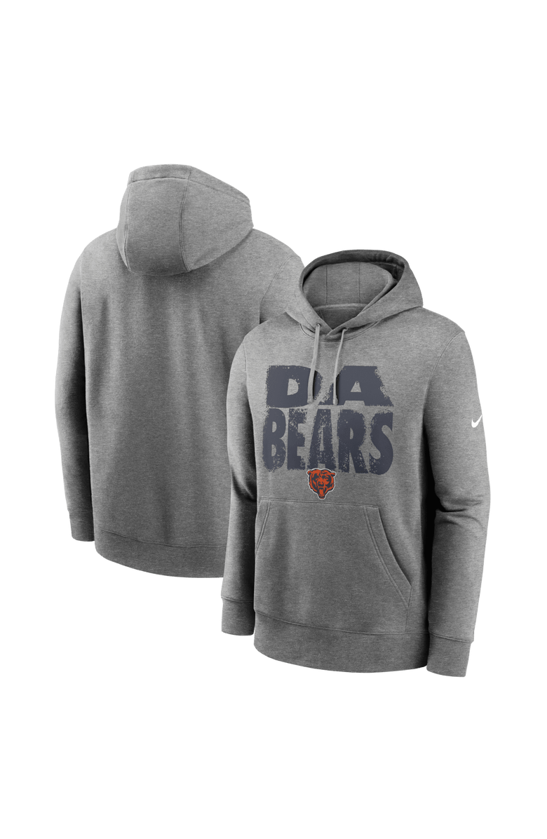 Nike Men's Nike Heather Gray Chicago Bears Club Fleece Hoodie, Main, color, Heather Gray
