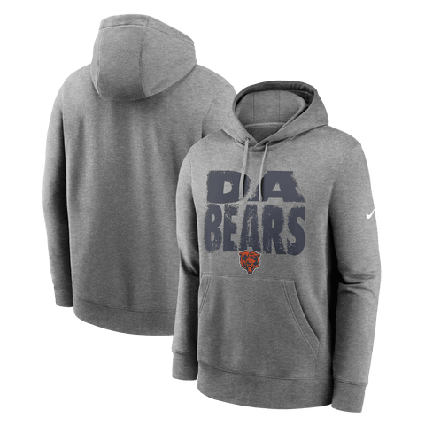 Men's Nike  Heather Gray Chicago Bears Club Fleece Hoodie