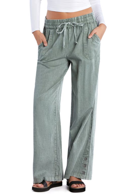 Billy T Hero High Waist Wide Leg Pants In Army Rr Stripe