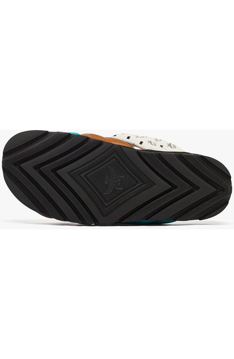 MCM Monogram Cross Sandals in Lamb Leather, Alternate, color, Multi