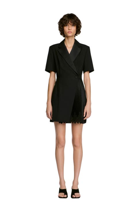 Tailored Collar Wraparound Dress