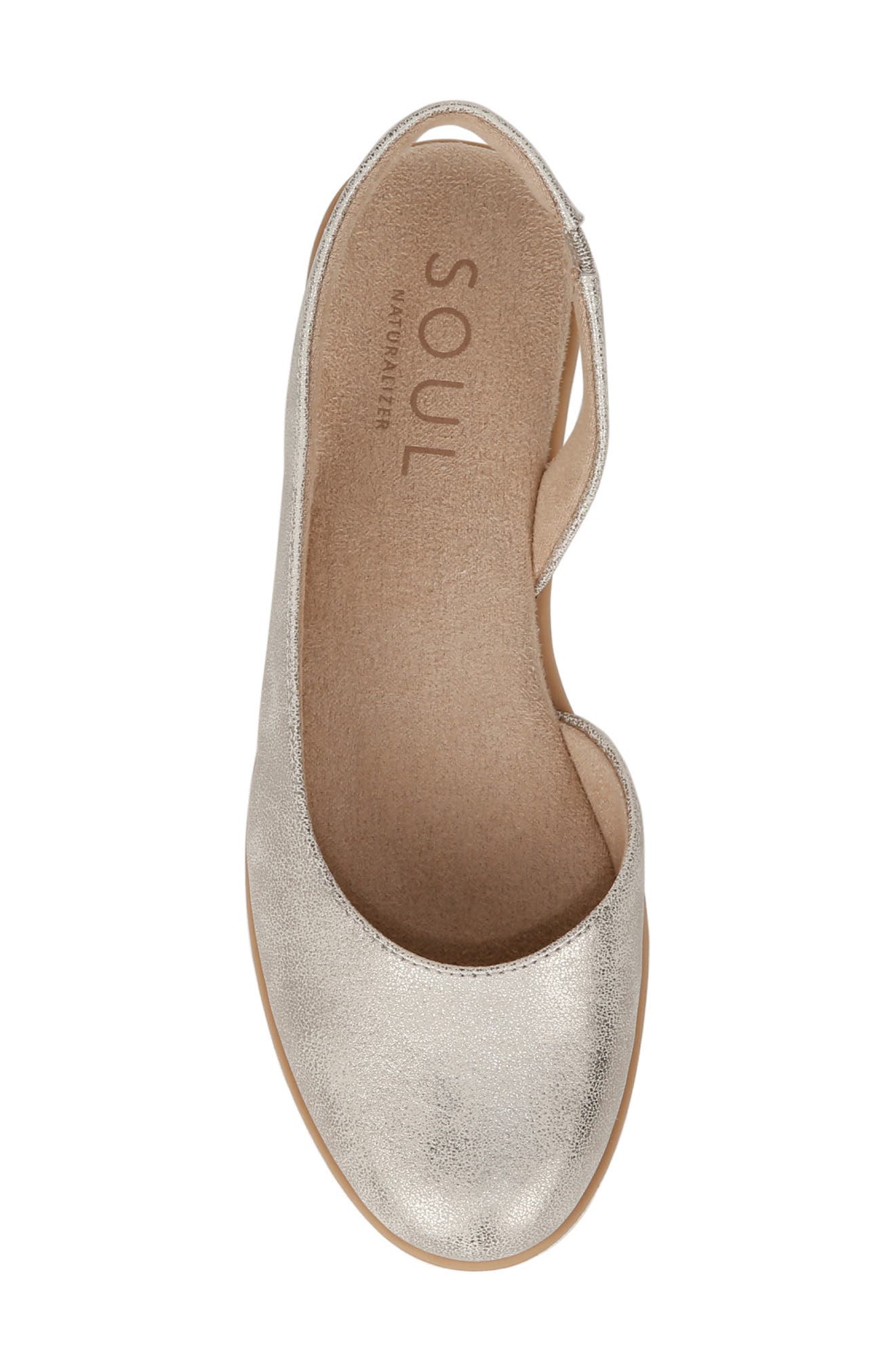 Idea Slingback Flat - Wide Width Available, Alternate, color, LIGHT GOLD