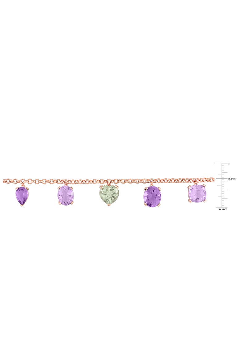 Amethyst & Prasiolite Charm Bracelet, Alternate, color, MULTICOLOR