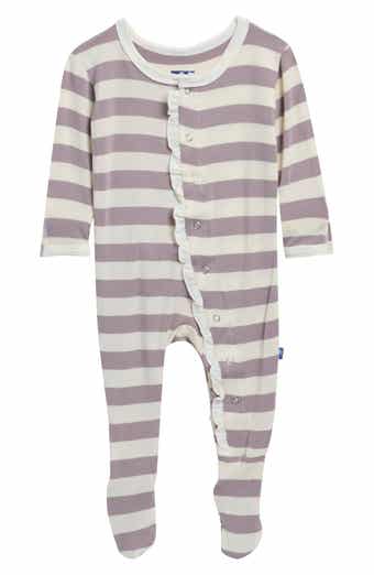 Ruffled Snap Placket Footie