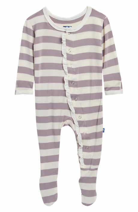 Ruffled Snap Placket Footie