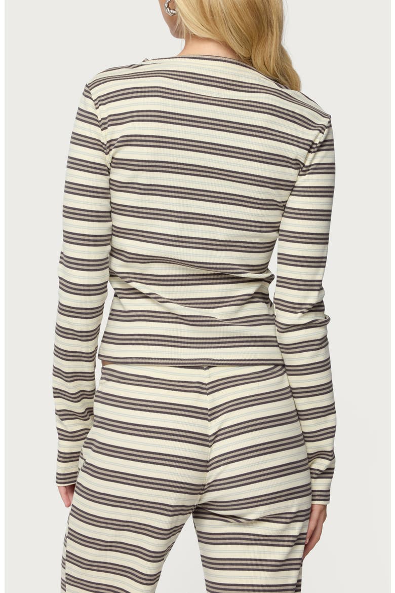 Avalie Stripe Rib Long Sleeve Top, Alternate, color, MIX
