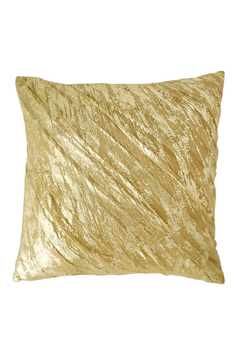 Gilded Drape Accent Pillow, Main, color, GOLD