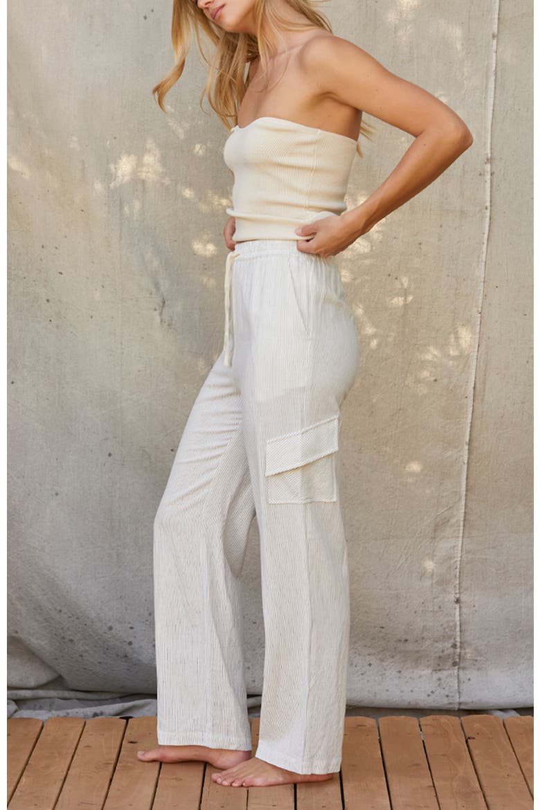 Pinstripe Pants, Alternate, color, White/Black