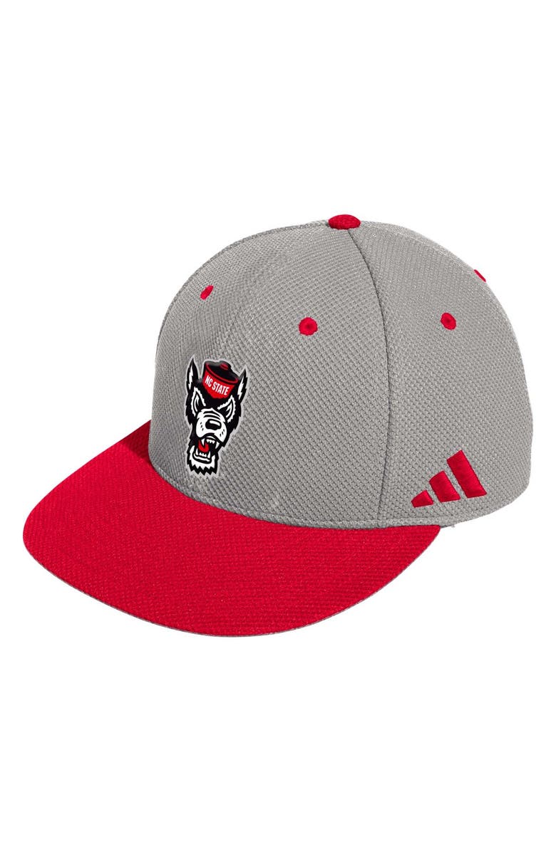 adidas Men's adidas Gray NC State Wolfpack On-Field Baseball Fitted Hat, Main, color, Gray