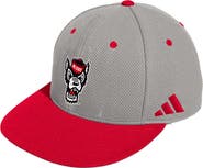 adidas Men's adidas Gray NC State Wolfpack On-Field Baseball Fitted Hat
