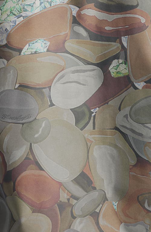 Billionaire Boys Club Space Carat Print Short Sleeve Button-up Shirt In Gray
