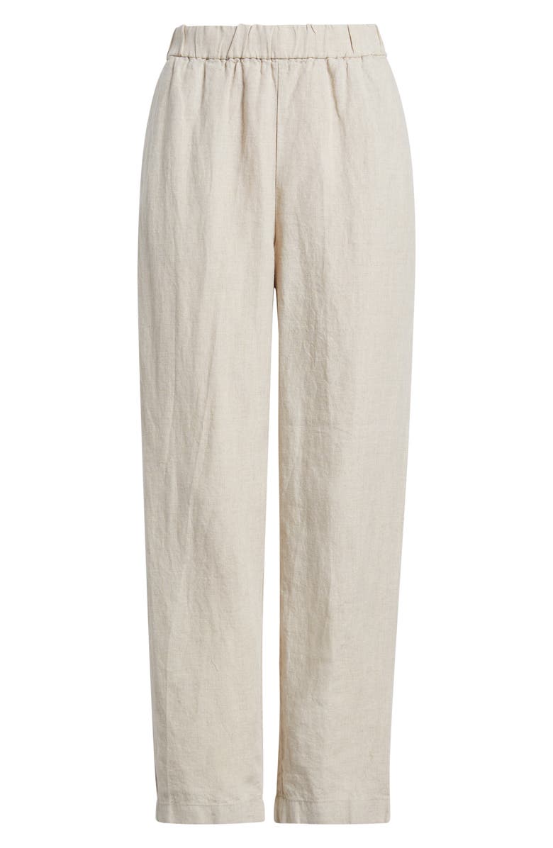 Eileen Fisher Wide Leg Organic Linen Ankle Pants, Alternate, color,