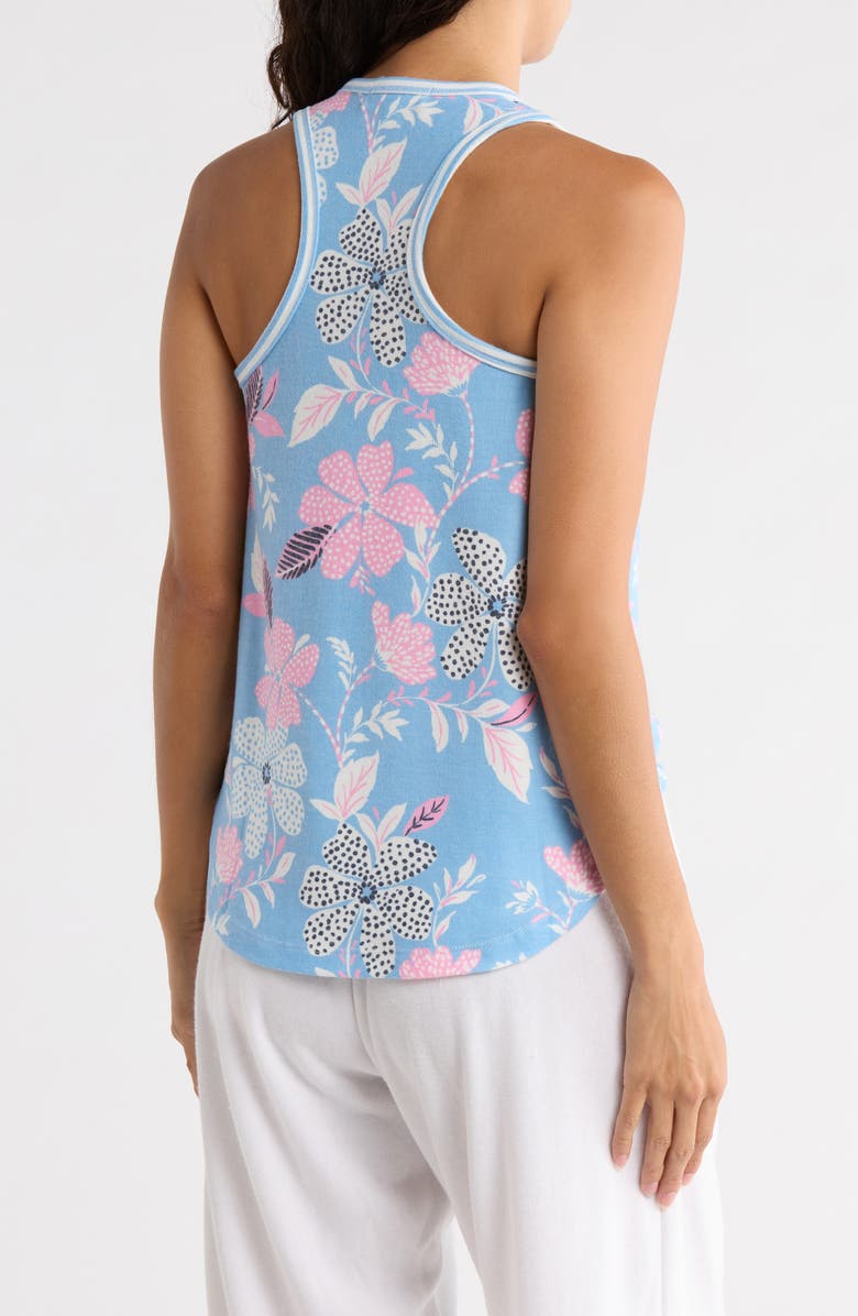PJ Salvage Tropic Garden Pajama Tank, Alternate, color, Bright Blue