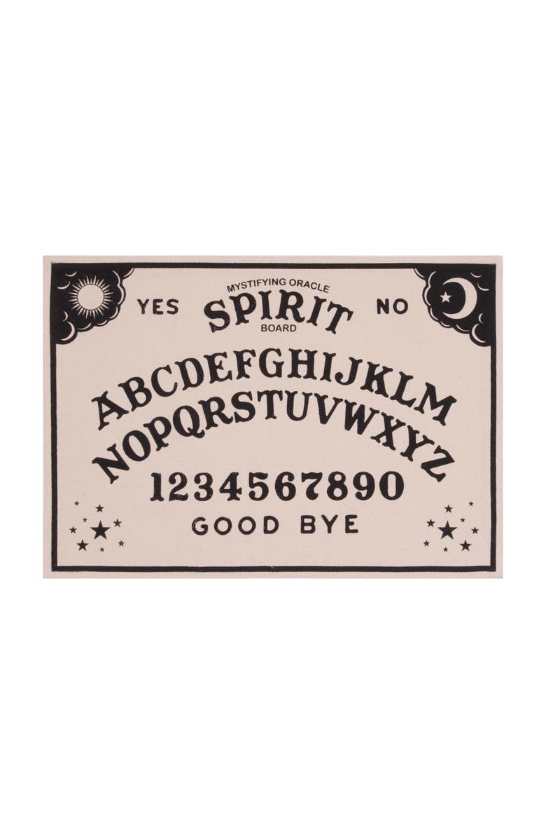 Spirit Board Planchette Halloween Set of 6 Placemats 14" x 20", Alternate, color, Black