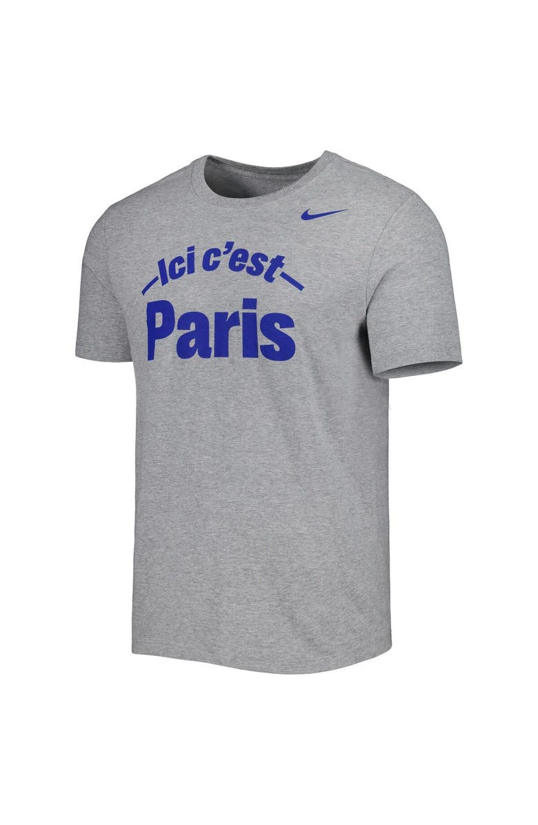Nike Men's Nike Heather Gray Paris Saint-Germain Core T-Shirt, Alternate, color,