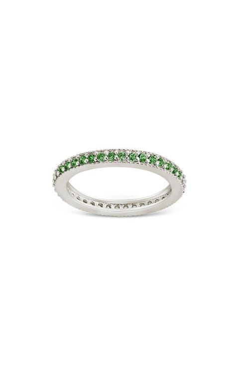 Cubic Zirconia Pavé Thin Band Ring