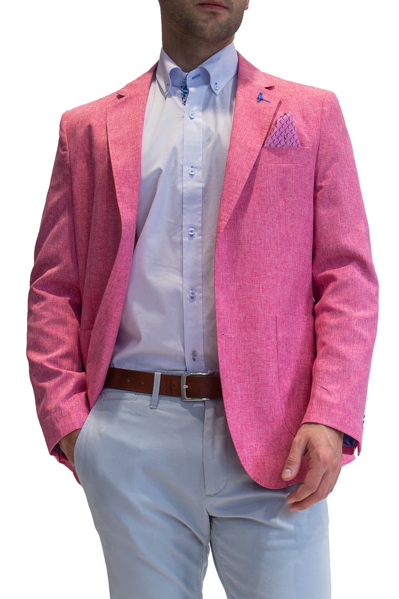 Melange Sport Coat, Alternate, color, PINK