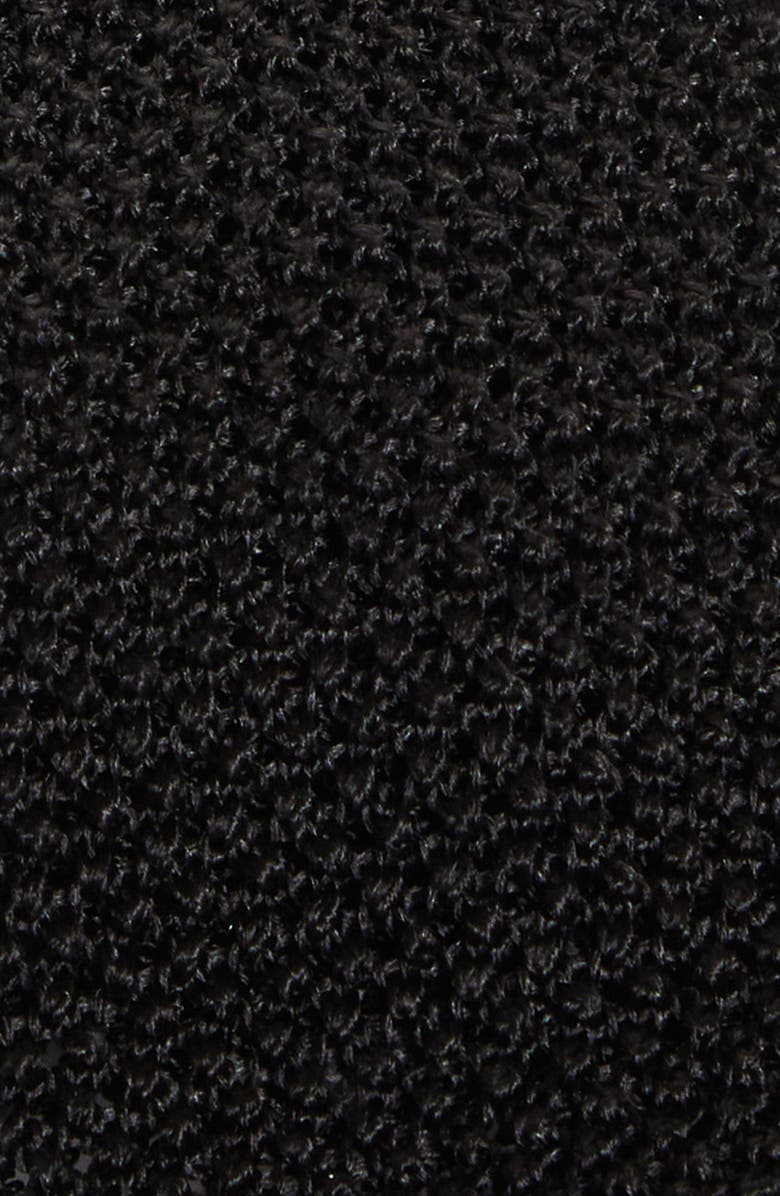 Ralph Lauren Purple Label Silk Knit Skinny Tie, Alternate, color, Black