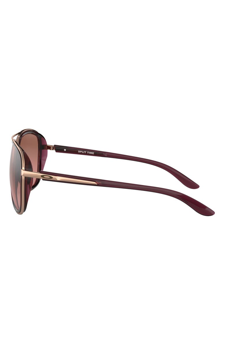 Oakley Split Time 58mm Prizm<sup>™</sup> Pilot Sunglasses, Alternate, color, Black/ Purple