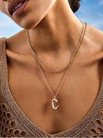 BaubleBar Bubble Initial Necklace Nordstrom