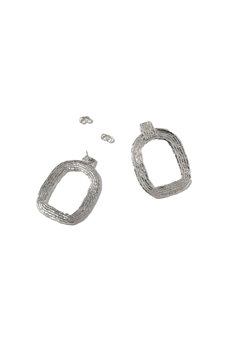 Eva Hoop Earrings - Sterling Silver, Alternate, color, Silver