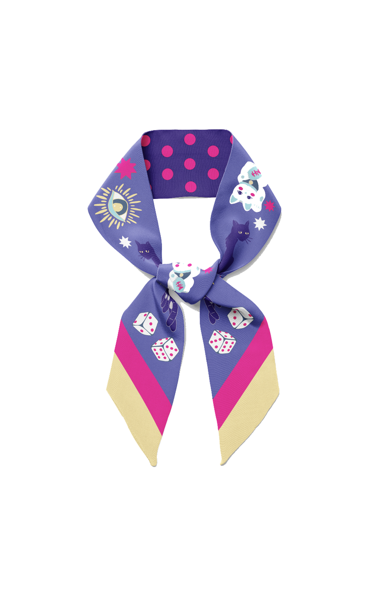 Centinelle Fortune Twilly Ribbon Scarf, Main, color, Multicolor