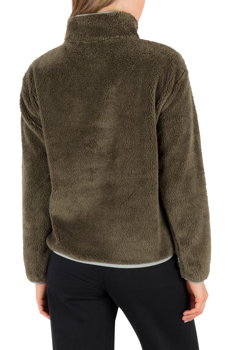 Hurley Scout Polar Fleece Anorak, Alternate, color, Vintage Olive