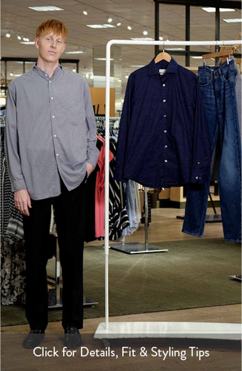 Axel Shaped Fit Stretch Cotton Button-Up Shirt, sales video thumbnail