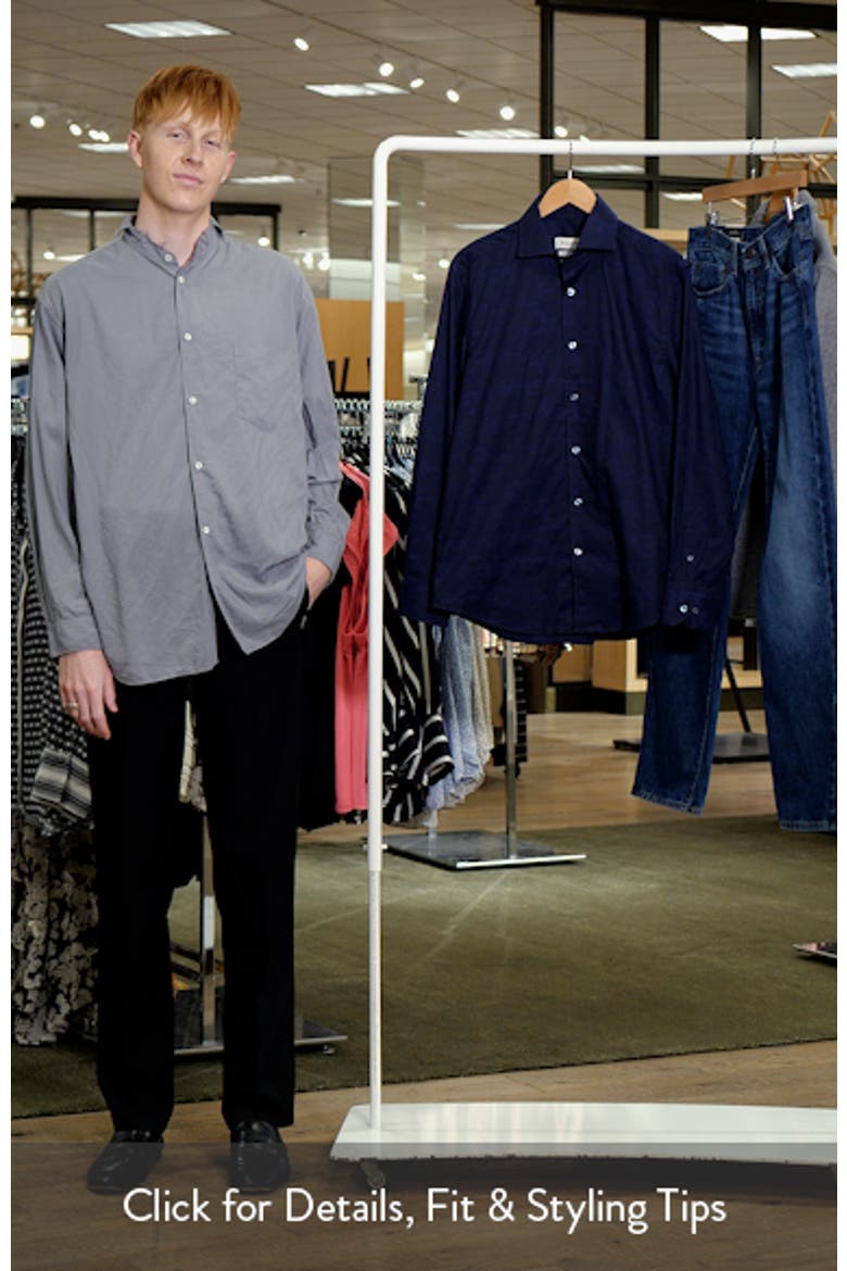 Axel Shaped Fit Stretch Cotton Button-Up Shirt video
