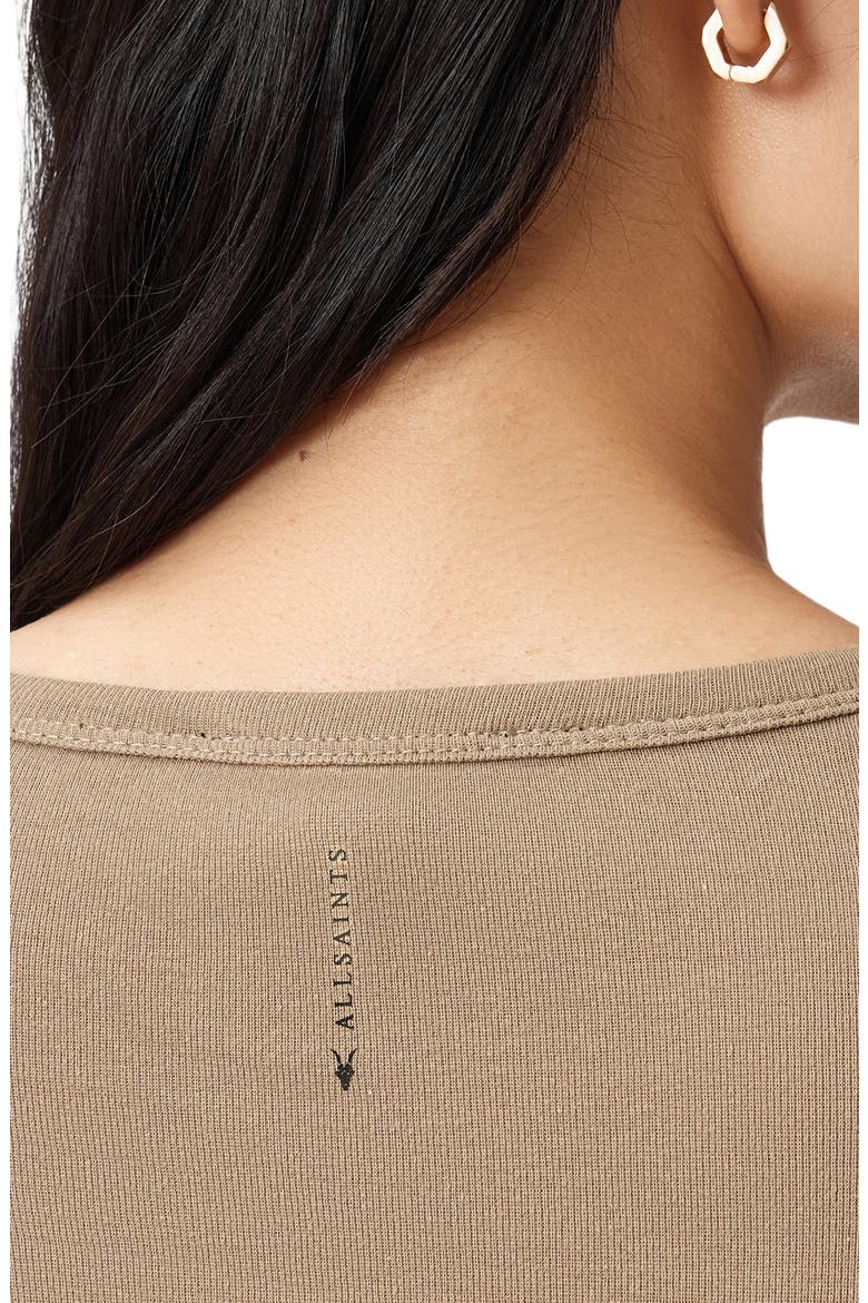 Stevie Long Sleeve Organic Cotton T-Shirt, Alternate, color, DESERT TAUPE GREY