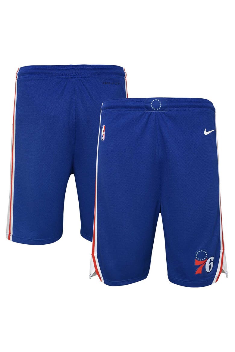 Youth Nike Royal Philadelphia 76ers Swingman Performance Shorts – Icon Edition, Alternate, color, Blue