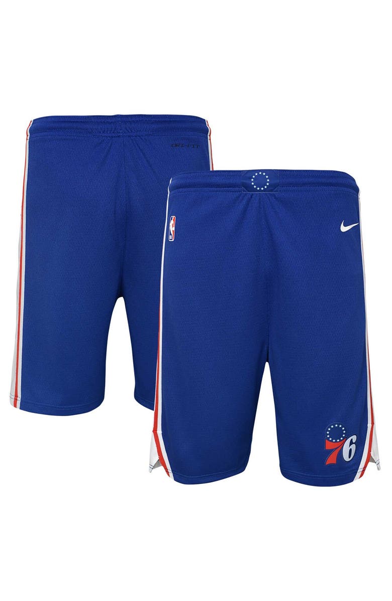 Nike Youth Nike Royal Philadelphia 76ers Swingman Performance Shorts – Icon Edition, Alternate, color, Blue