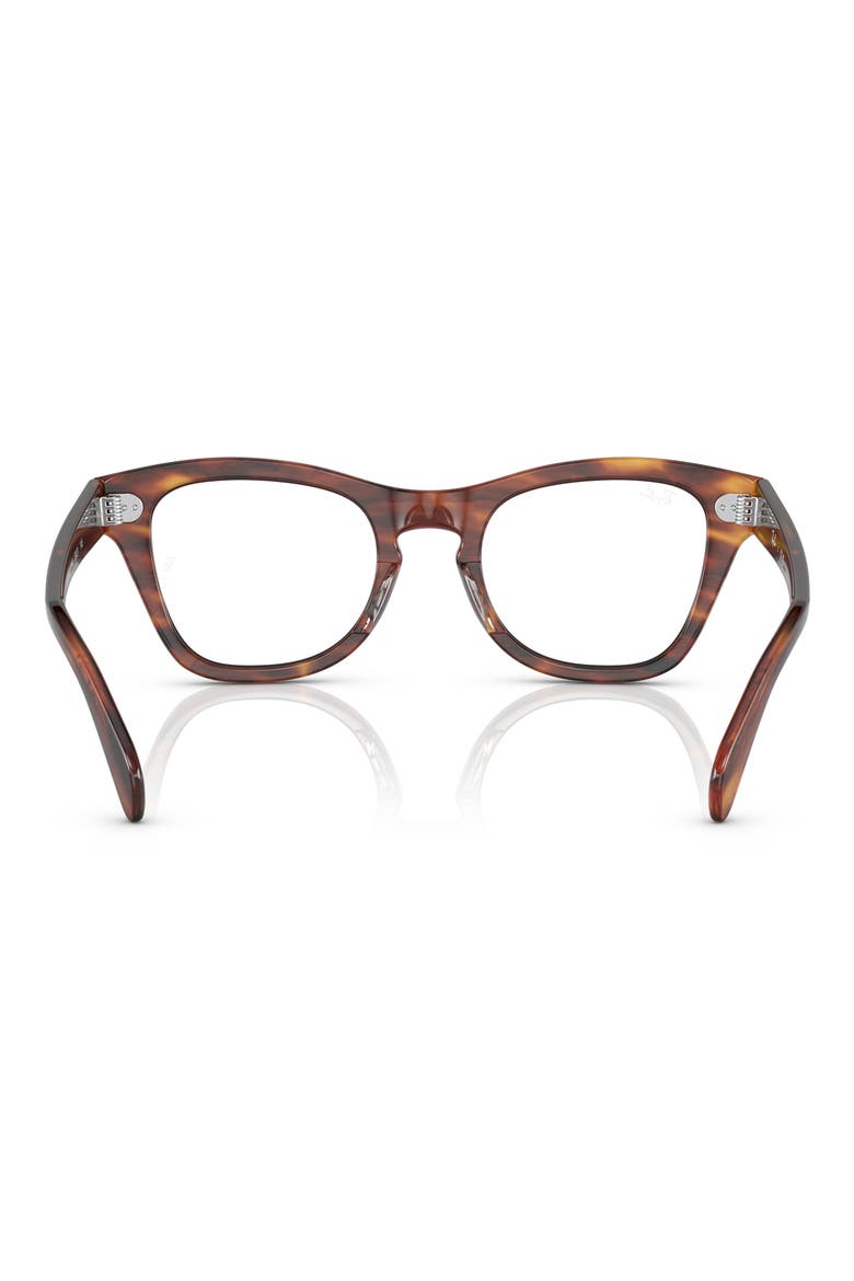 RX0707V 50mm Square Optical Glasses, Alternate, color, STRIPED HAVANA