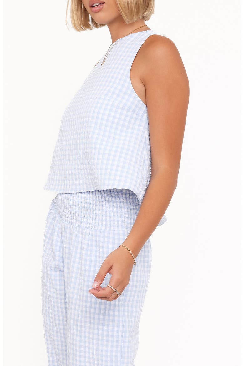 Jillian Gingham Tank & Wide Leg Pants Set, Alternate, color, BLUE GINGHAM