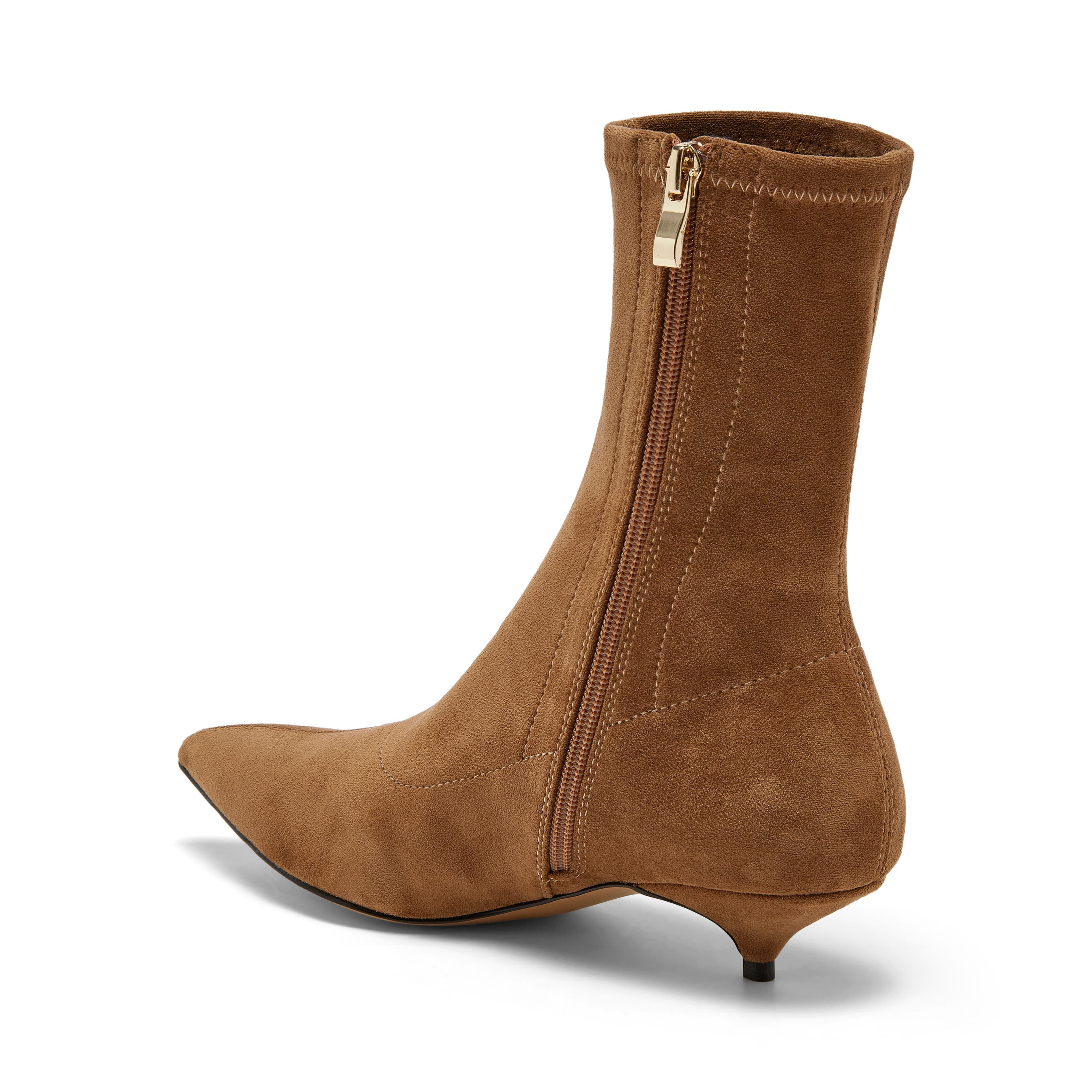 Chylee Bootie, Alternate, color, Fawn Stretch Microsuede