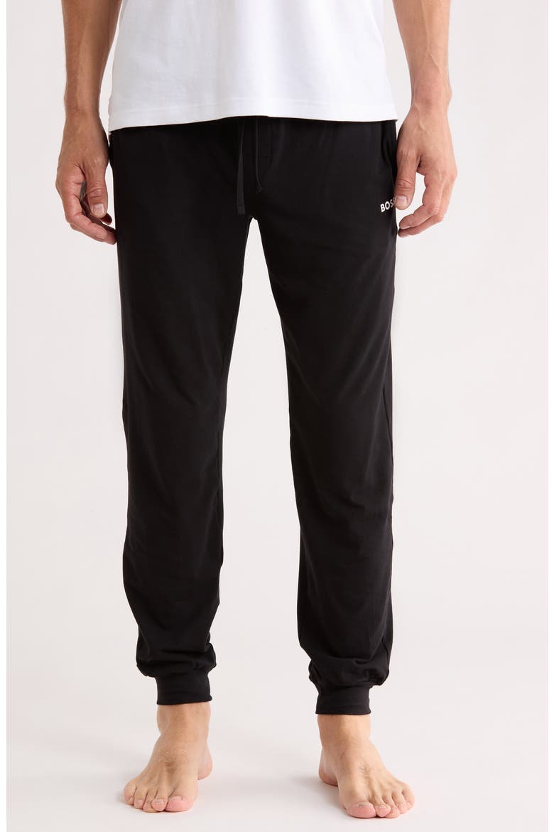 Cotton Blend Lounge Pants, Main, color, BLACK