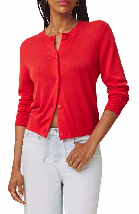 Erica Crewneck Button Front Cardigan