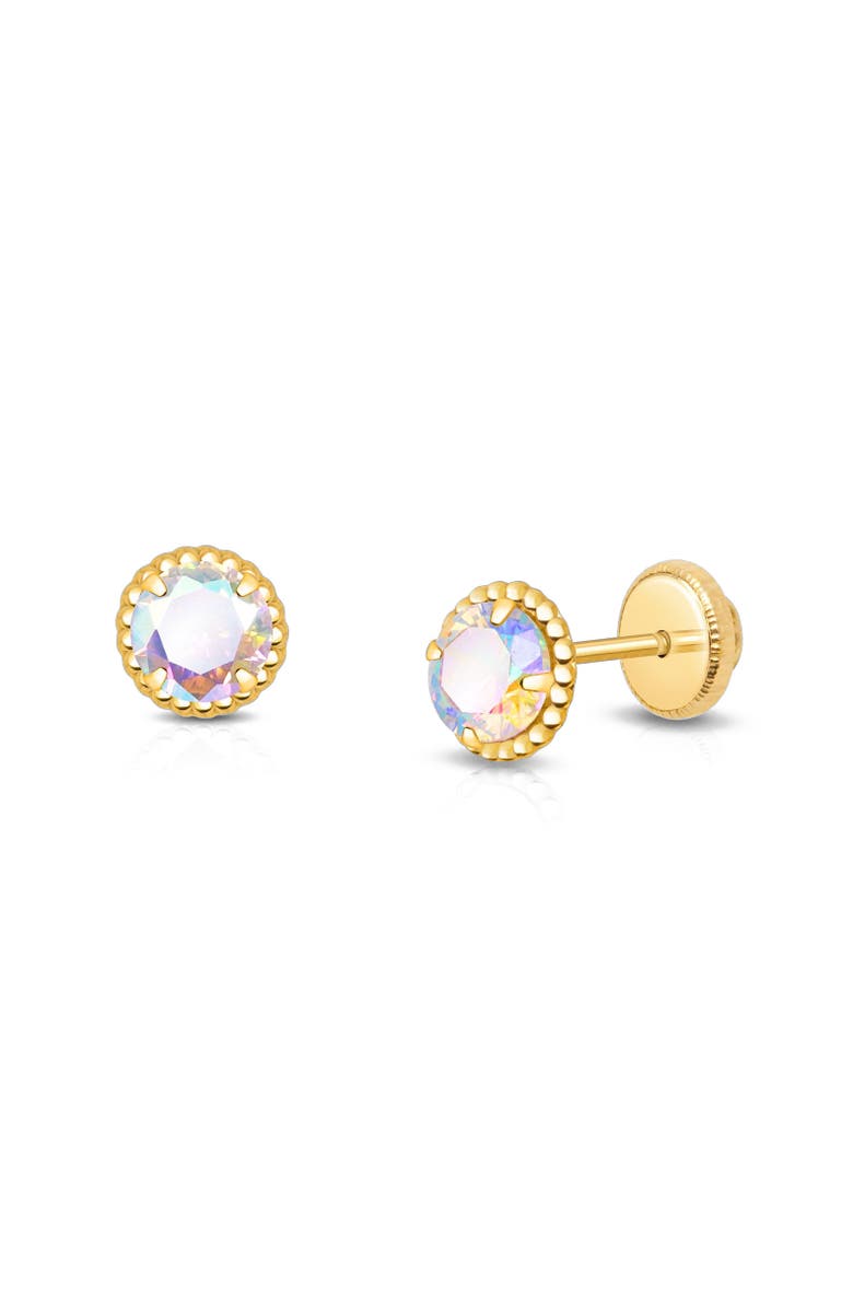 Tiny Blessings 14K Gold Enchanted Light Studs Screw Back Earrings, Main, color, 14K Yellow Gold
