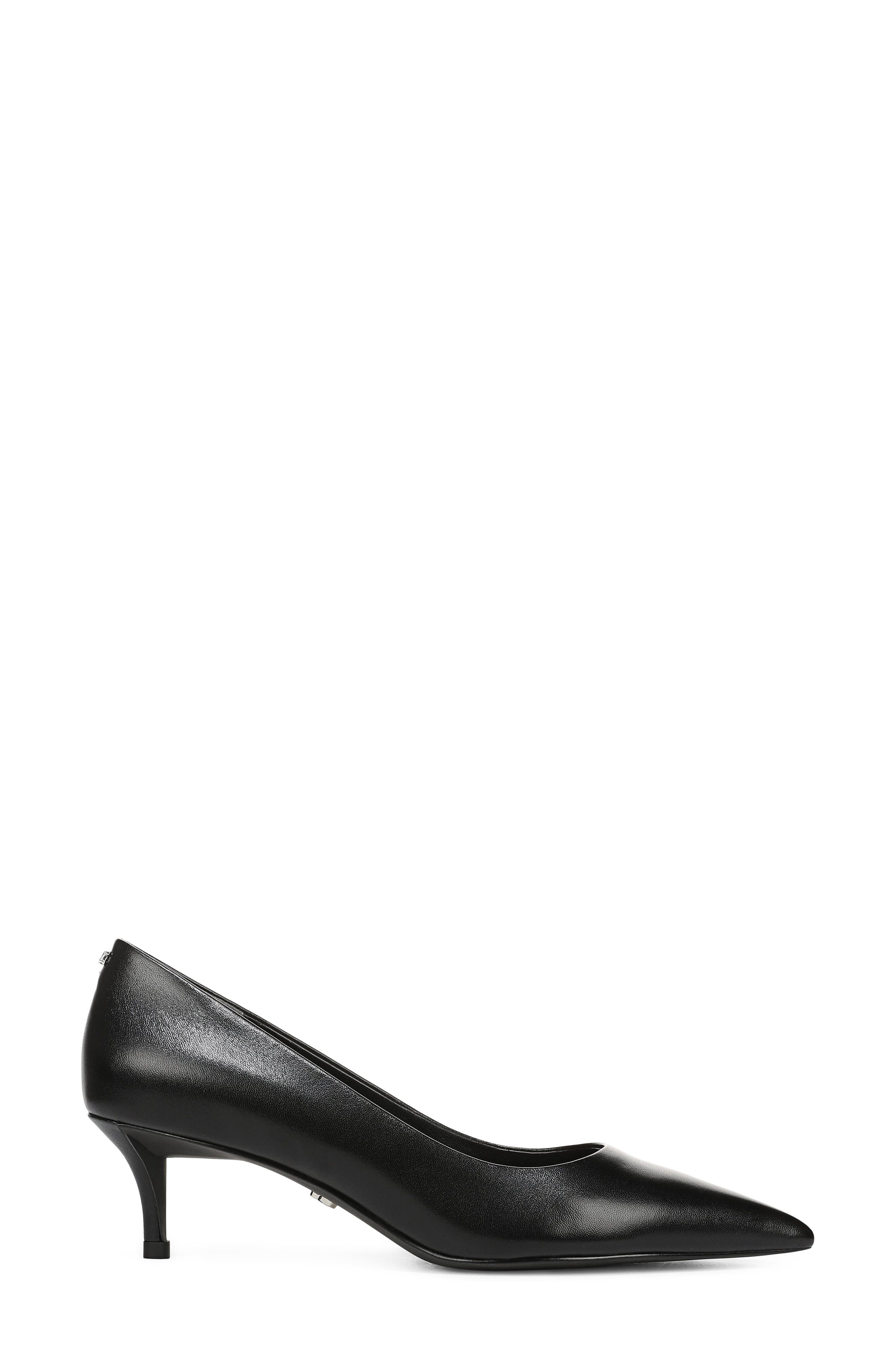 Summer Pointed Toe Kitten Heel Pump, Alternate, color, BLACK
