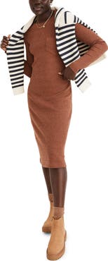 Madewell Long Sleeve Pocket Tee Dress