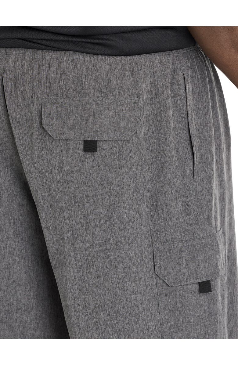 Harbor Bay by DXL Big & Tall Cargo Stretch Swim Trunks, Alternate, color, Grey Heather