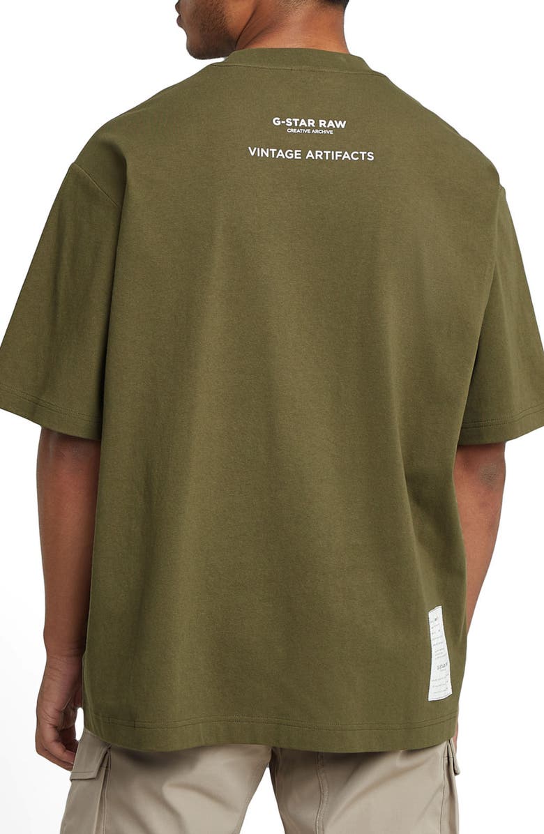 G-STAR Archive Boxy Organic Cotton Graphic T-Shirt, Alternate, color, Shadow Olive