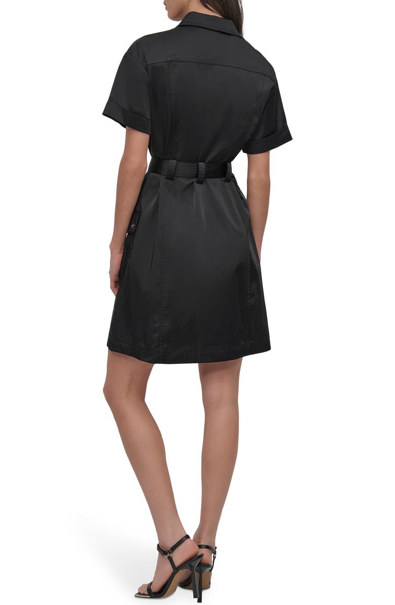 DKNY Front Zip Shirtdress, Alternate, color, 
