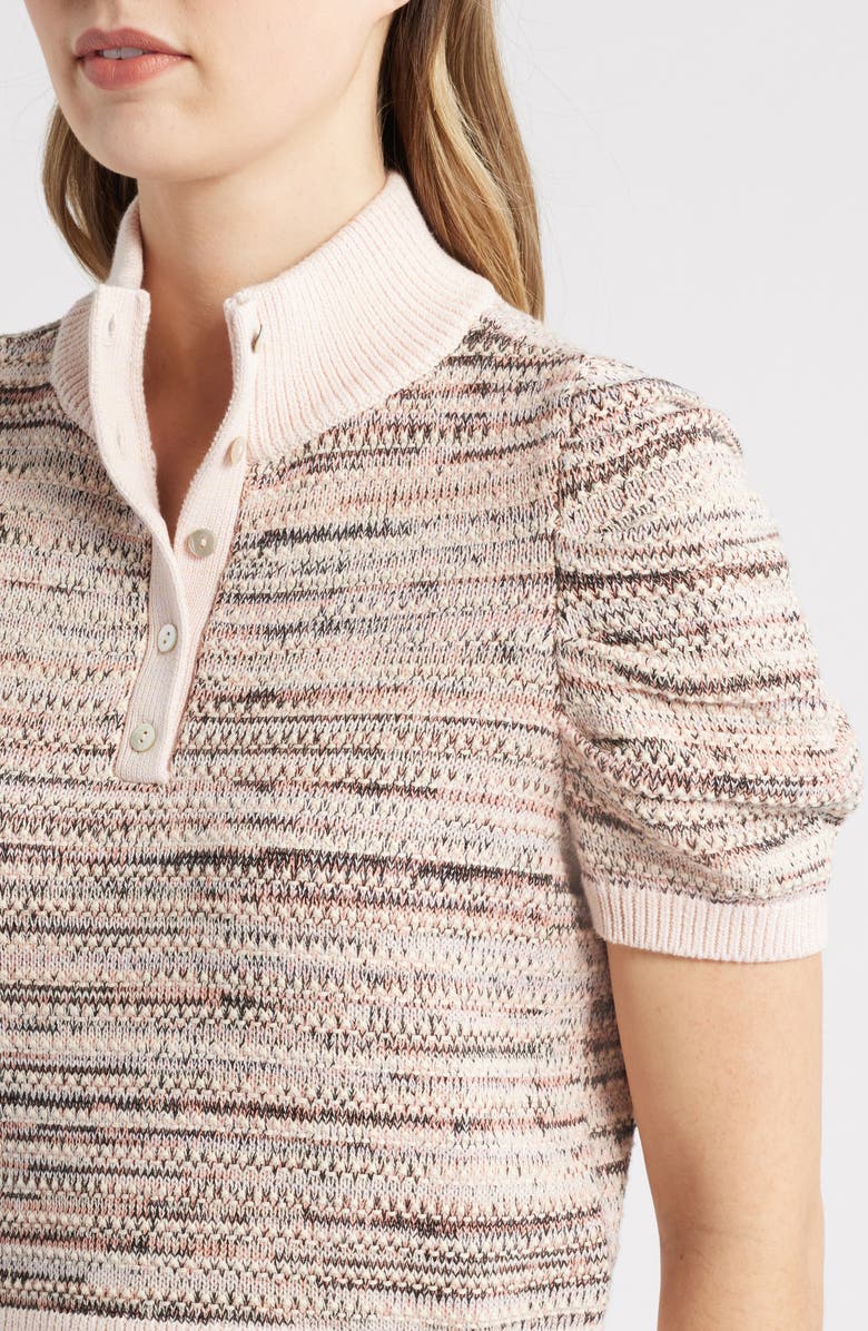 525 Shelby Stripes Ombré Cotton Polo Sweater, Alternate, color,