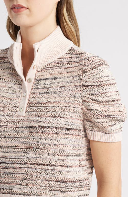 525 Shelby Ombre Mock Neck Sweater In Sand Dollar Multi