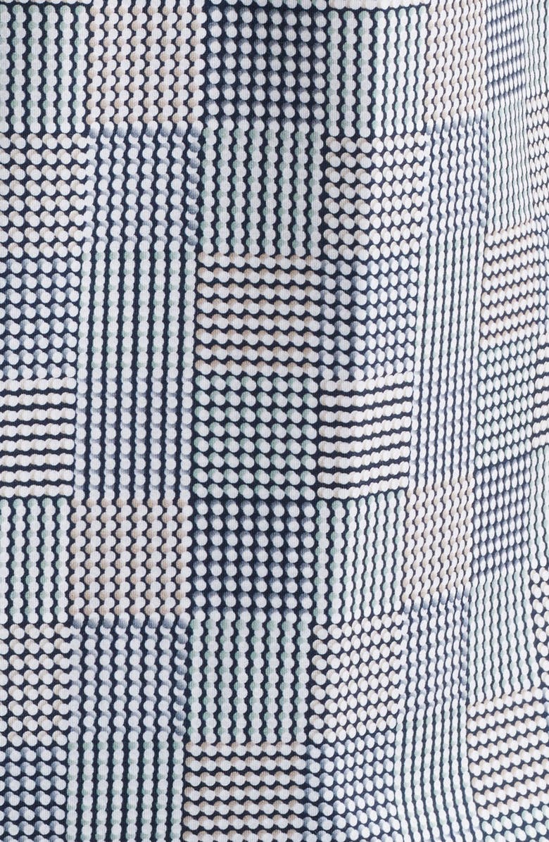 Bugatchi Miles OoohCotton<sup>®</sup> Geo Print Short Sleeve Button-Up Shirt, Alternate, color, Graphite